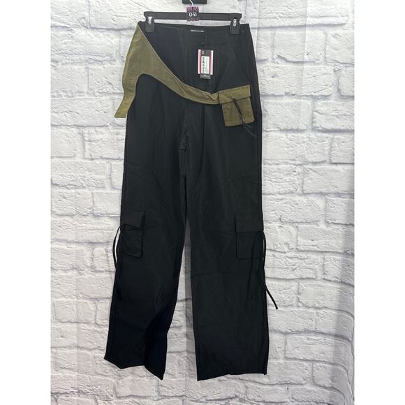 Pretty Little Thing Black Panel Detail Cargo 10 - Picture 4 of 7